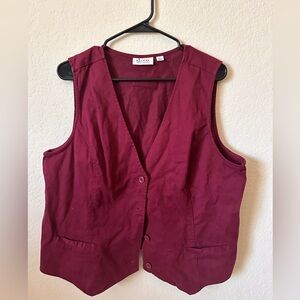 90s burgundy vest